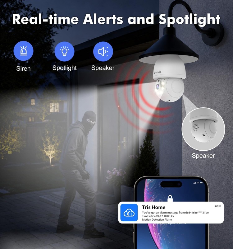 2K Wireless Light Bulb Security Camera, 2.4G/5G WiFi Home Surveillance Cam gallery