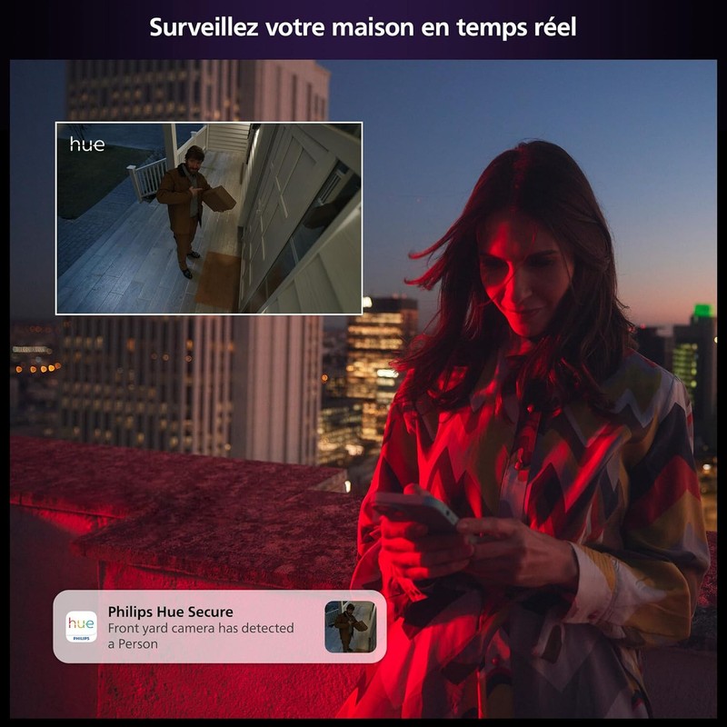 Philips Hue Secure Smart Video Surveillance Camera for Outdoor or Indoor, Wired gallery