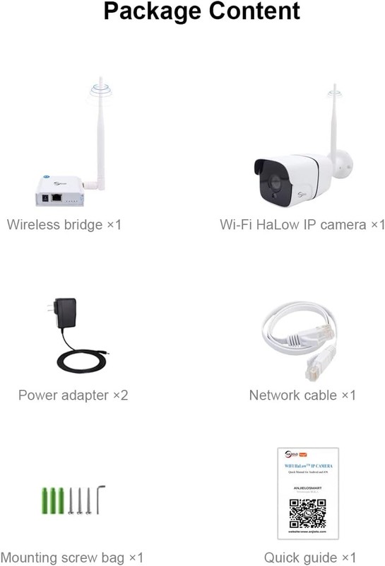 2.4G Wi-Fi Bridge HaLow 2MP Camera Supports 3000 feet Outdoor Transmission gallery