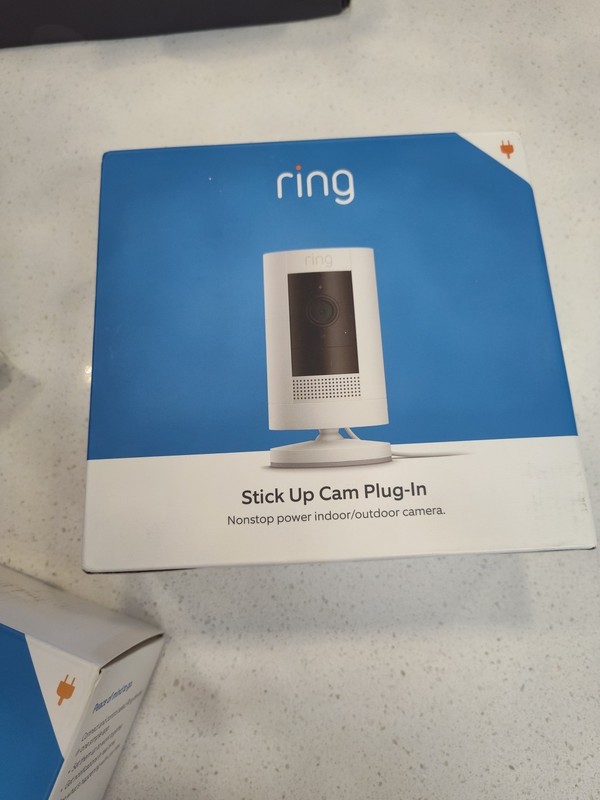 Ring Stick Up Cam Plug-In Indoor/Outdoor Wired 1080p Night Vision Alexa NEW