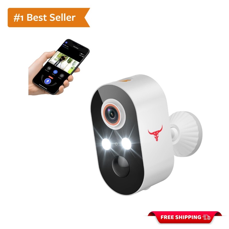 Security Cameras Wireless Outdoor 1080P, 120° View, Battery Powered, Color Ni…