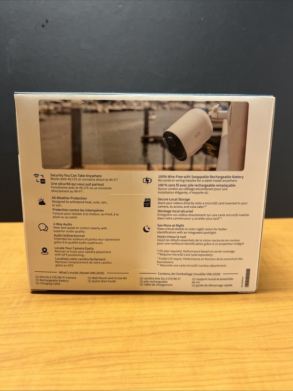 Arlo Go 2 LTE Wi-Fi Security Camera VML2030-100NAS HD Rechargeable New Sealed gallery