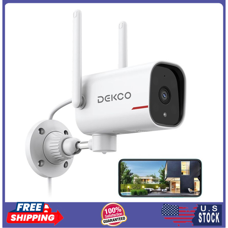 WiFi Camera 2K Pan Rotating 180° Wired Outdoor Security Cameras with Color Ni…