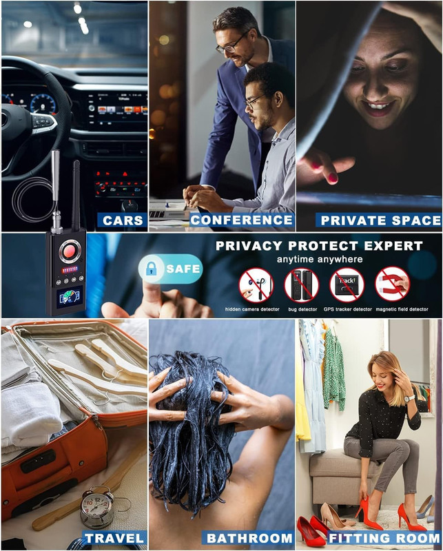 JAXTIN G66 Pro Hidden Camera Detector with AI Auto Scan, Magnetic GPS Tracker, I gallery