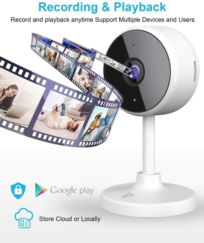 Littlelf WiFi Security Camera, 1080P Indoor Camera Baby Monitor with 2-Way Audio gallery