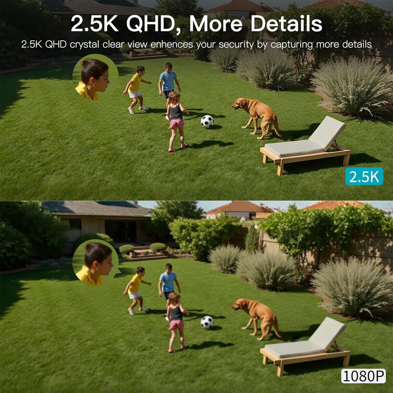 2.5K Cameras for Home Security Outdoor/Indoor, Color Night Vision Security Camer gallery