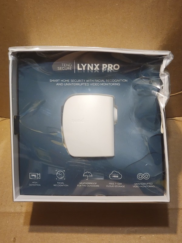 TEND LYNX PRO Smart Home Security Camera Weatherproof 1080p Facial Recognition