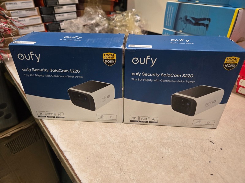 Lot 2 SEALED Eufy 2K Solar Security Camera S220 SoloCam Wireless Outdoor Night