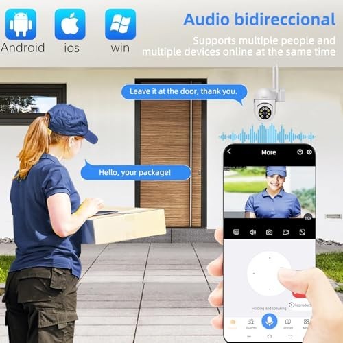 1080P Outdoor Security Camera 3-Pack, PTZ WiFi, 360° Pan/Tilt, Color Night Visio gallery