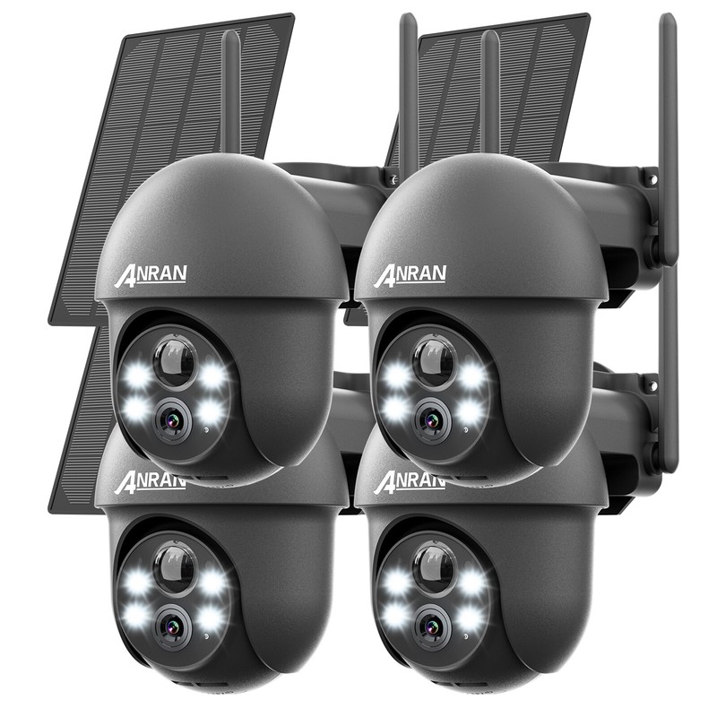 ANRAN Security Camera 3MP Solar Battery 360° PTZ Wireless Wifi CCTV Outdoor