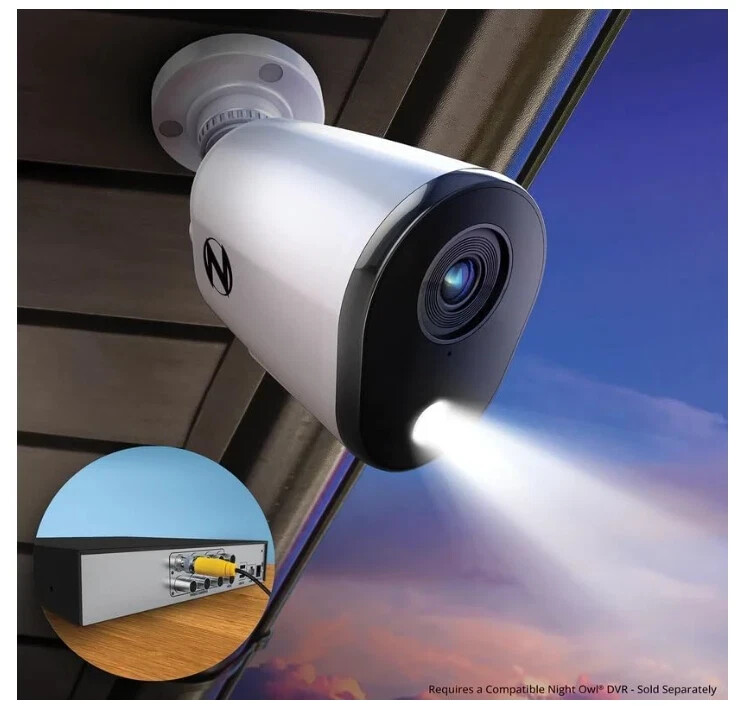 Night Owl 4K Wired Security Camera w/ Spotlight CM-FTD8LS-B | No Accessories gallery