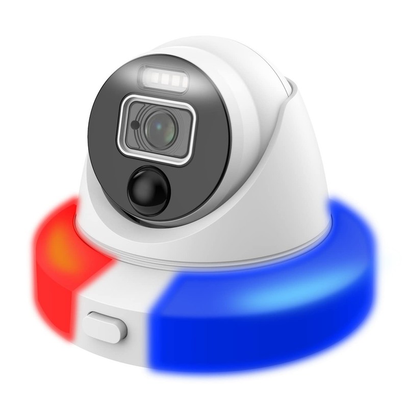Add-On DVR Flashing Light Dome Security Camera with Sensor Spotlight,1080p Full gallery