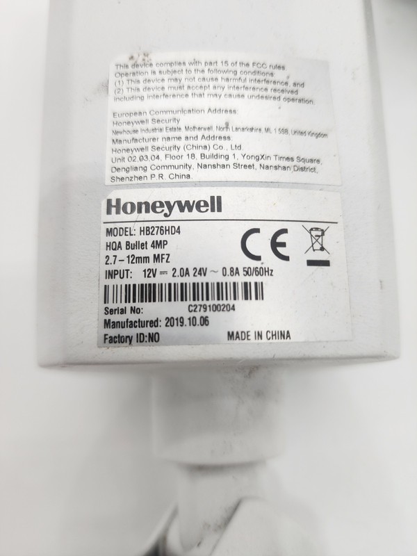 Honeywell Video HB276HD4 4MP HQA IR Bullet Camera, 2.7~12mm MFZ FOR PARTS ONLY gallery