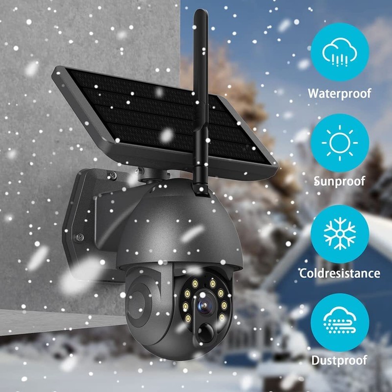 Migtory Security Camera Wireless Outdoor with 355° View, Solar Outdoor Camera gallery