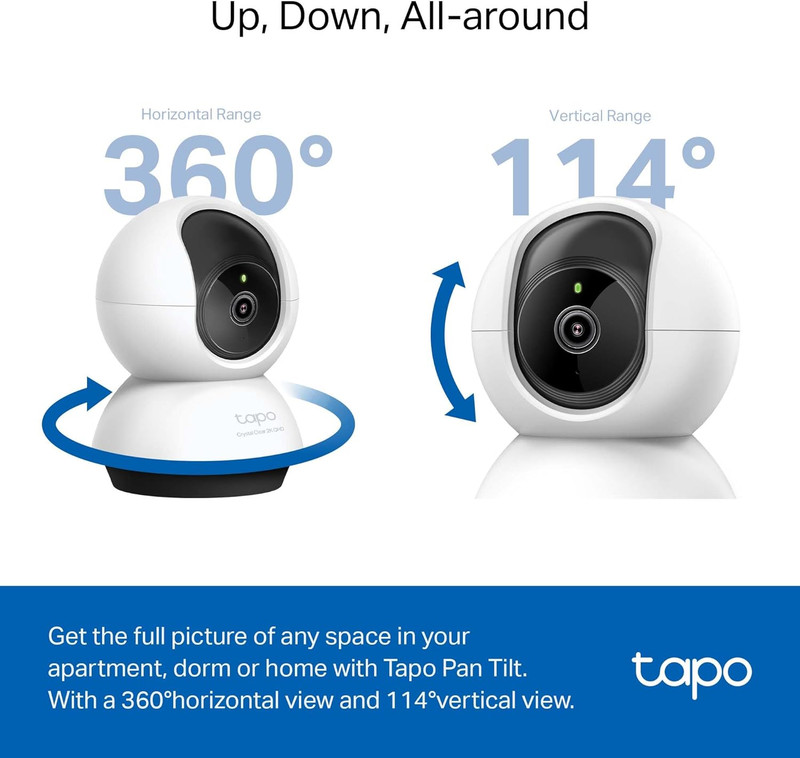 Tp-Link Tapo 2K QHD Pan/Tilt Security Camera for Pet Camera, Baby Monitor, Motio gallery