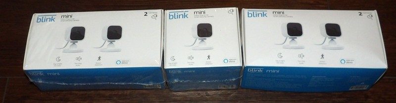 5 Lot Blink Mini Indoor Plug-In HD Smart Security Cameras – 3 New