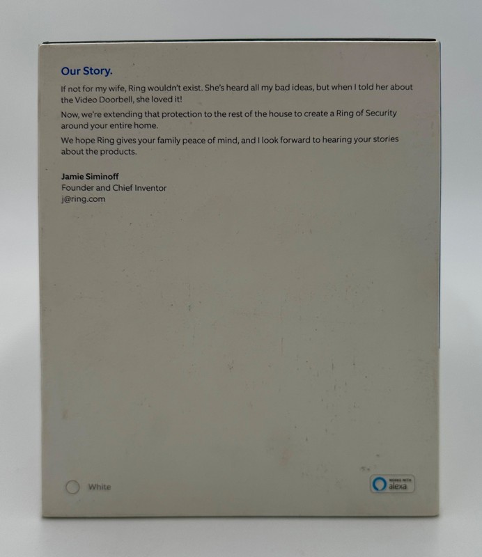 Ring Spotlight Cam Wired Gen 1 Plug-In Outdoor Camera White New Sealed gallery