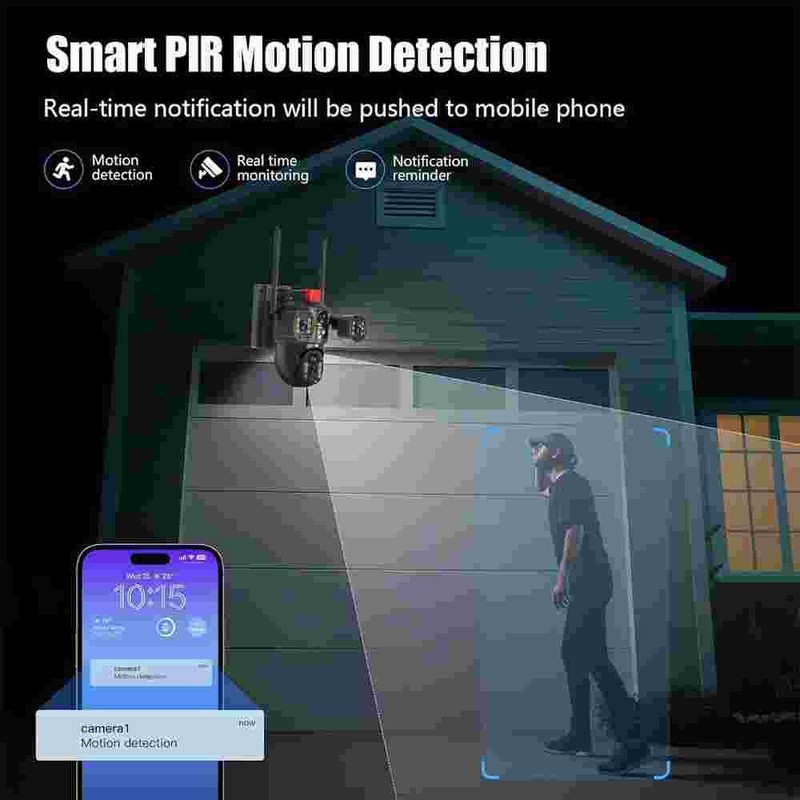 6MP Camara De Seguridad Inalambricas Para Exterior Con Vision Nocturna y Audio gallery