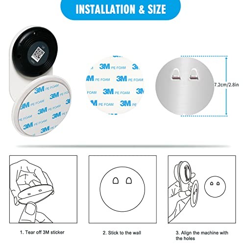 4 Pack Indoor Wall Mount for Yi Home Security Camera, No Punching, Extremely gallery