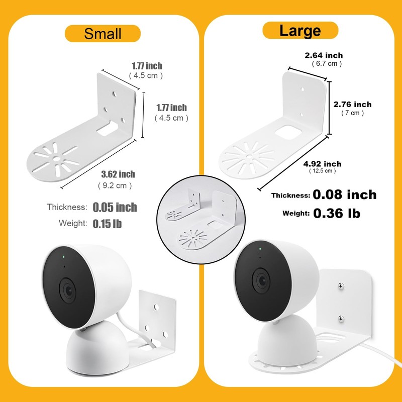3 Pack Adhesive Metal Nest Mount fits for Google Indoor Nest Cam 2nd Generati... gallery