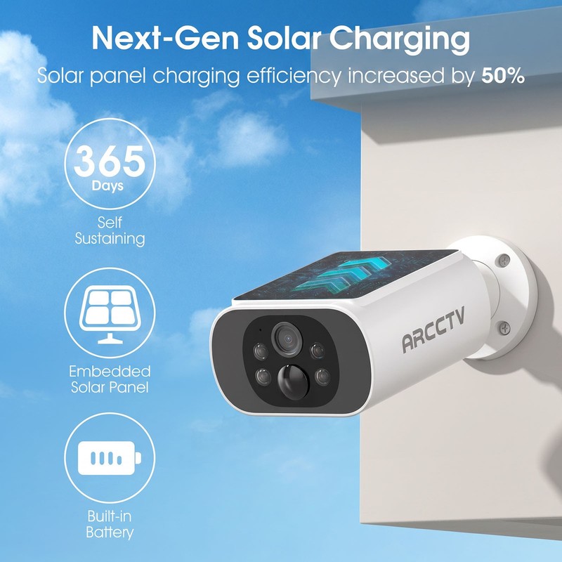2K Security Camera System 5G & 2.4G WiFi Solar Wireless AI Detection 2 Way Audio gallery