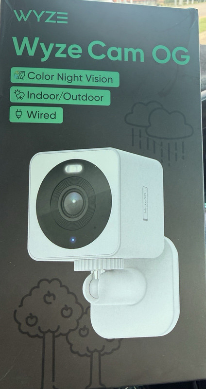 Wyze Cam OG Color Night Vision Indoor/Outdoor Wired 1080p Wi-Fi Camera
