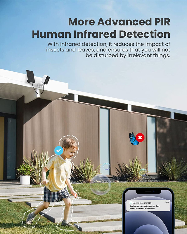 Solar Panel Security Cameras Wireless Outdoor - Battery Powered Cameras for Home gallery