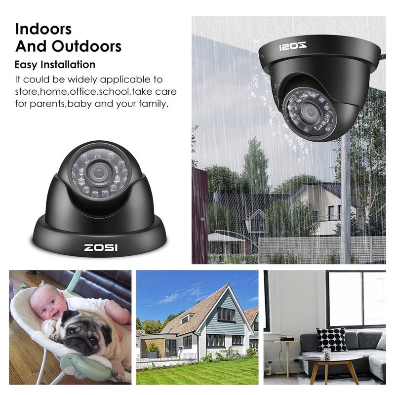 ZOSI 720P HD 1280TVL Hybrid 4-in-1 TVI/CVI/AHD/960H CVBS Security Surveillanc... gallery