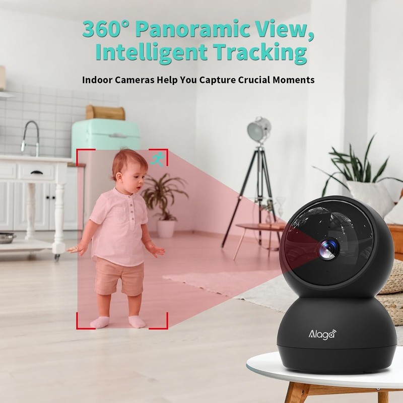 2K HD Indoor Security Camera with 360° Pan/Tilt & 2-Way Audio – Smart Home Ready gallery