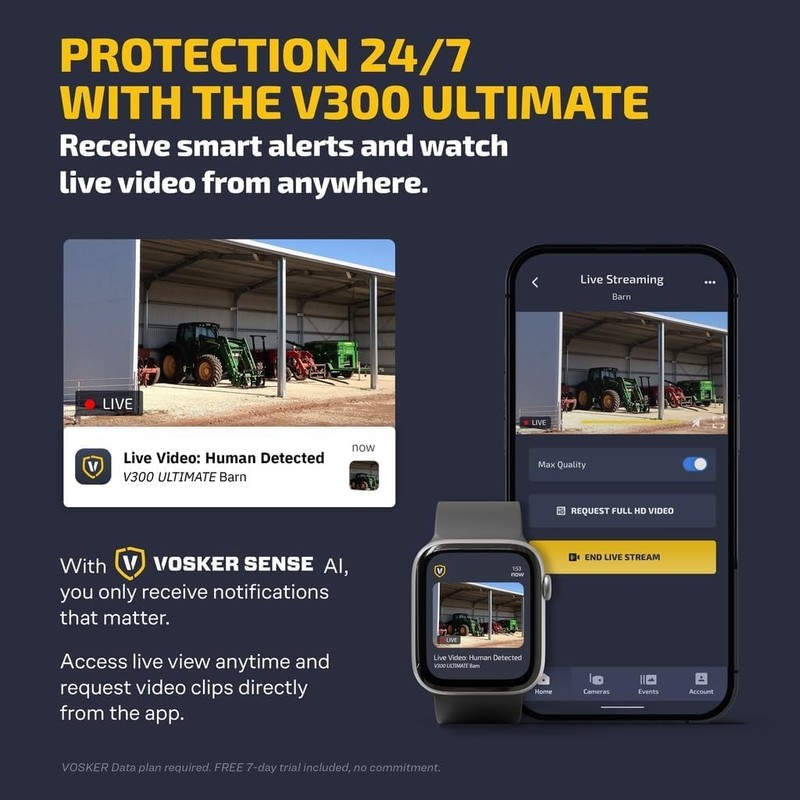 Vosker V300 Ultimate Farmers Pack Outdoor Security Camera 4G gallery