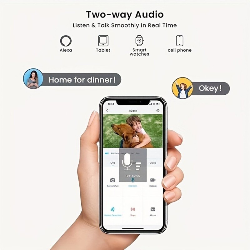 5MP Security Cameras Wireless Outside, IP65, 2-way talk，Works with Alexa gallery