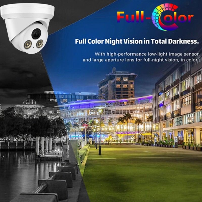 Vikylin 8MP 4K POE IP Camera MIC Full Color Night Vision Metal +Junction Box Lot gallery