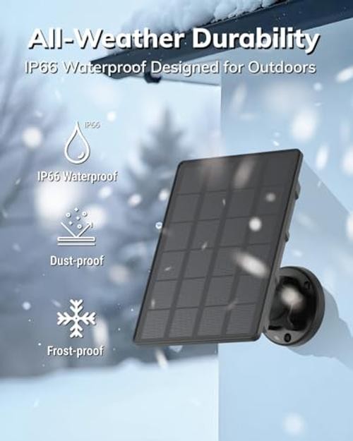 EcoShield Solar Panel Battery for Ring Outdoor Camera — 4W Solar Powered gallery