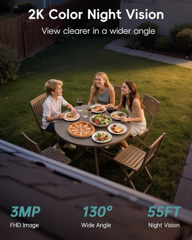Wireless Security Camera with Solar Panel- 2K gallery