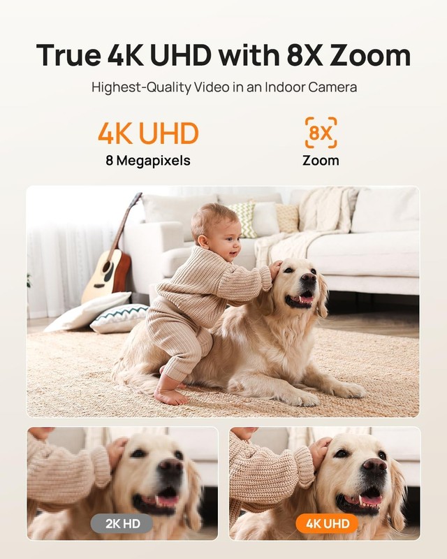 4K Pan Tilt Indoor Security Camera 360 gallery