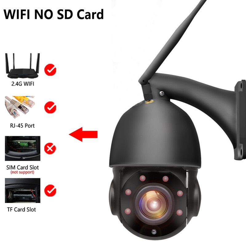 5MP Outdoor IP Camera 4G WIFI Wireless PTZ CCTV HD Smart Home Security IR Camera gallery