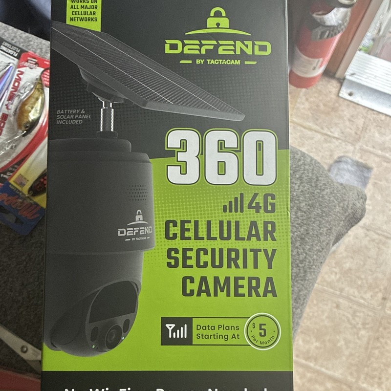 Tactacam Defend 360 4G Cellular PTZ Outdoor Security Camera Night Vision Black