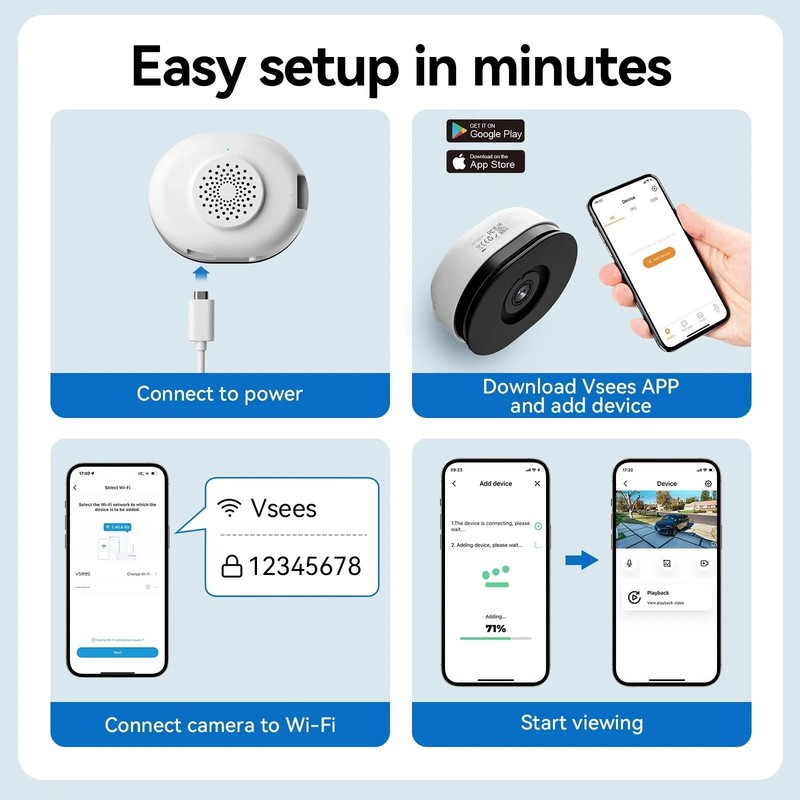 4MP 2.5K Wireless Window Camera Security Camera Color Night Vision 5G&2.4G WIFI gallery