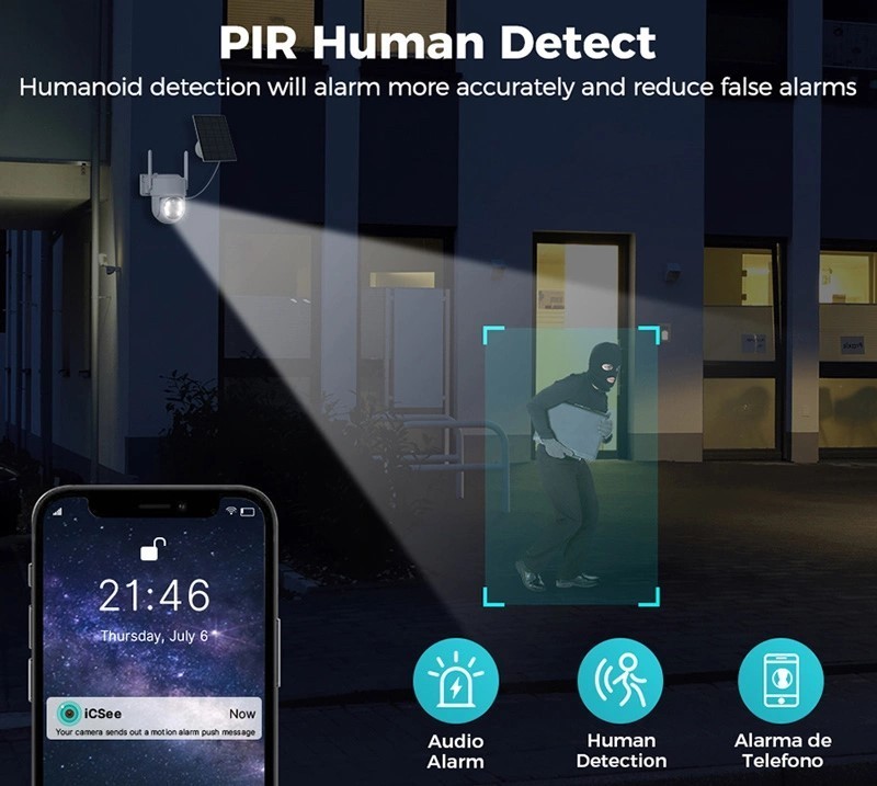 Solar Surveillance Camera Wireless SD Storage Card Included Remote APP Control gallery