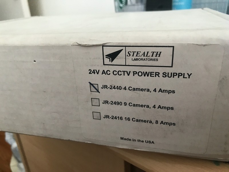 Stealth Laboratories 24v AC CCTV Power Supply JR-2440 4 Camera, 4 amps