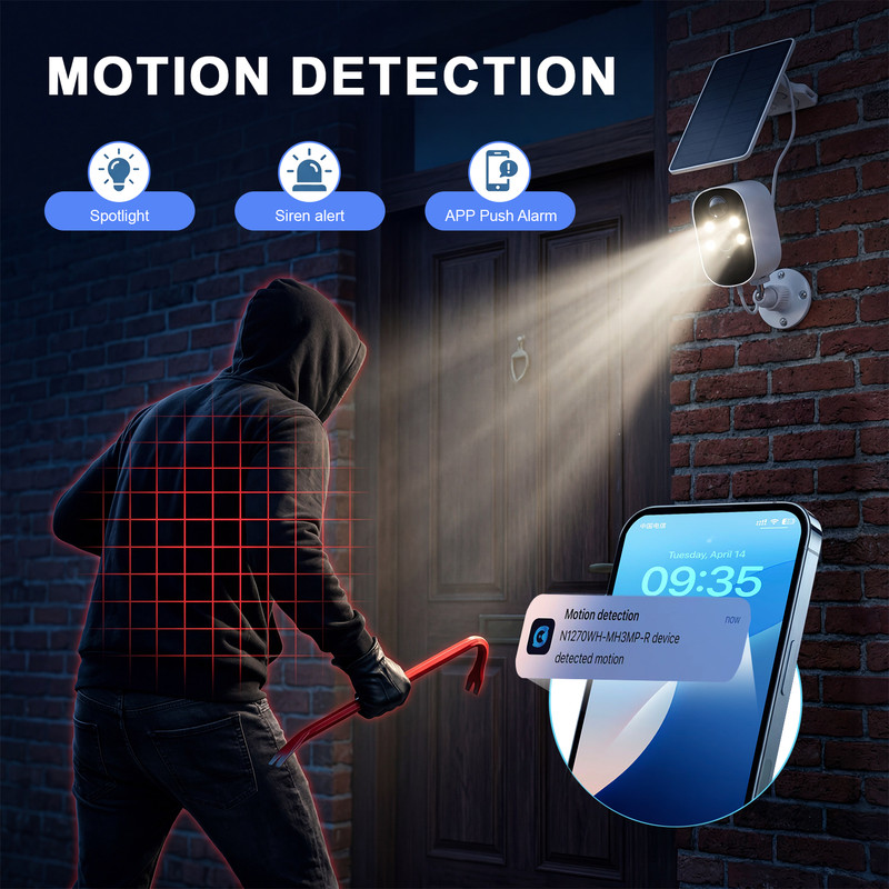 XVIM Solar Wireless Security Camera Outdoor Wifi Home Surveillance Night Vision gallery