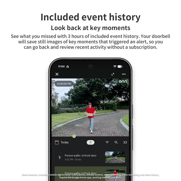 Video Doorbell Wired, with Google Home and Gemini, Head to Toe View, 1200p HDR gallery