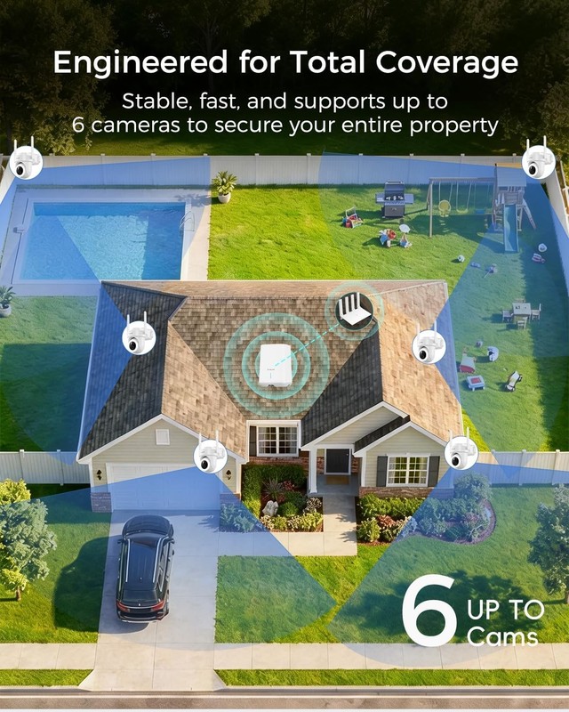 MUBILIFE 4K Ultra HD Solar Security Cameras Wireless Outdoor, No Subscription Re gallery