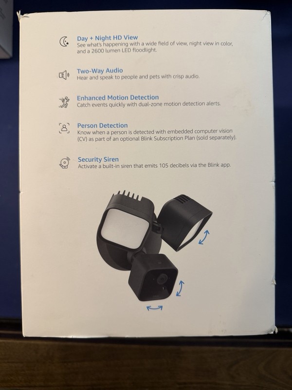 Blink Wired Floodlight Camera - White Or Black gallery