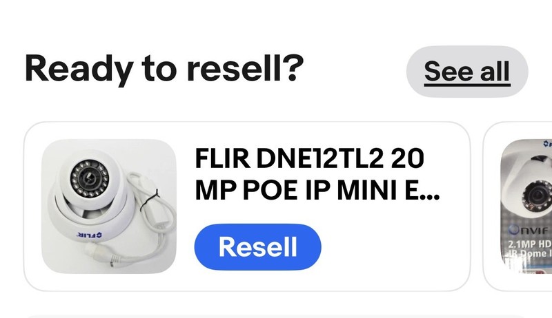 FLIR DNE12TL2 2.0 MP POE IP MINI EYEBALL CAMERA
