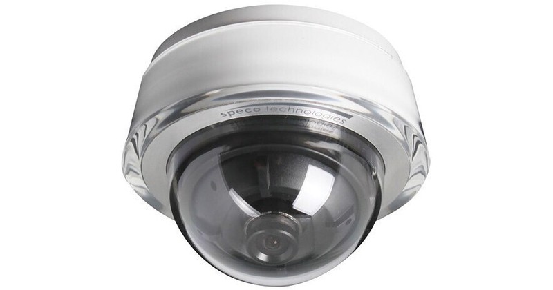 NEW Speco CCLR25D7W Miniature Indoor Dome Camera with 3.6mm Fixed Lens, White