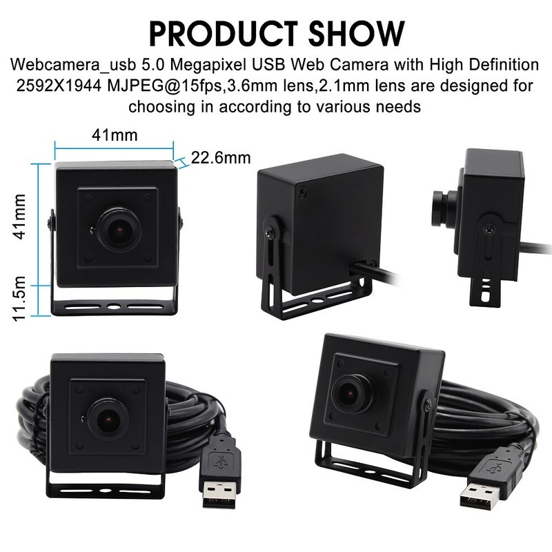 8 Megapixel UVC USB CameraI MX179 Sensor Video Webcam with 2.8mm Lens Metal Case gallery
