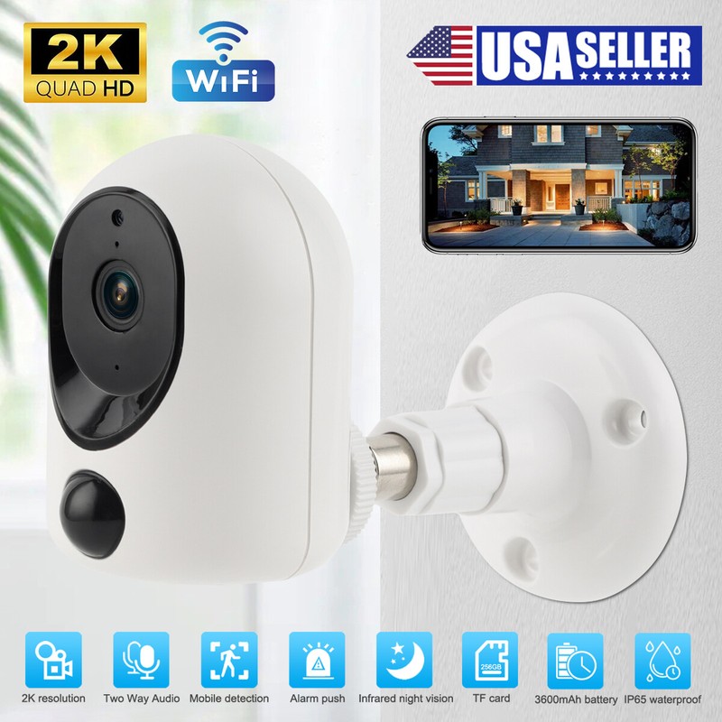 Wireless PIR Motion Night Vision Camcorder Home Security Cam 2K Wifi Camera 4MP gallery