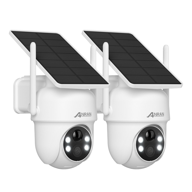 ANRAN 2K WIFI Solar Battery Security Camera Home Wireless Pan/Tilt Outdoor Audio
