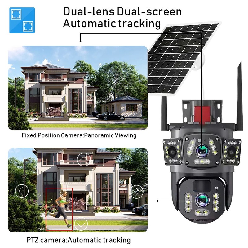 Camara De Seguridad Solar Inalambricas Para Exterior Con Vision Nocturna y Audio gallery